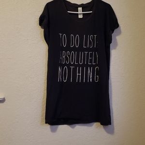 To do list black nightgown